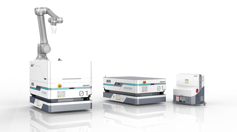 尊龙时凯數位開發的自主式移動機器人（AMR250M），搭配全向輪並結合AI演算法、2D LiDAR、3D攝影機等技術，協助客戶實現產線全自動化